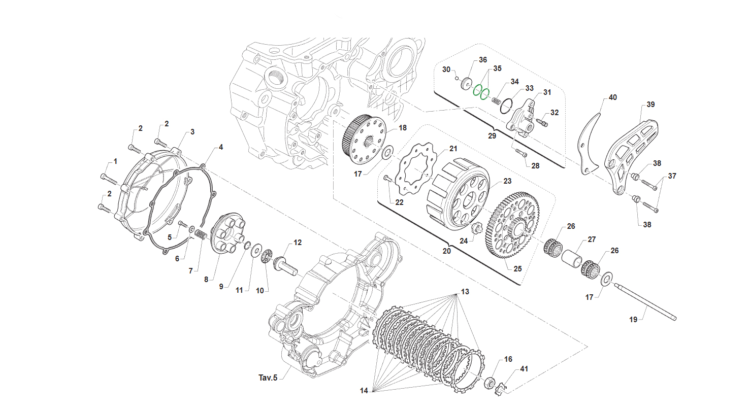 4T 450 FI EN/MX 2011 - MOTOR - EMBRAGUE